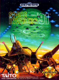 Space Invaders 90 JP Sega Mega Drive  box art